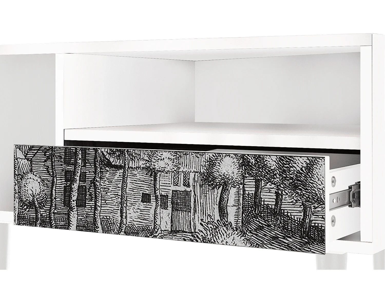 Mobile TV - 115х59х48 cm - T3 - A Pond, Bianco