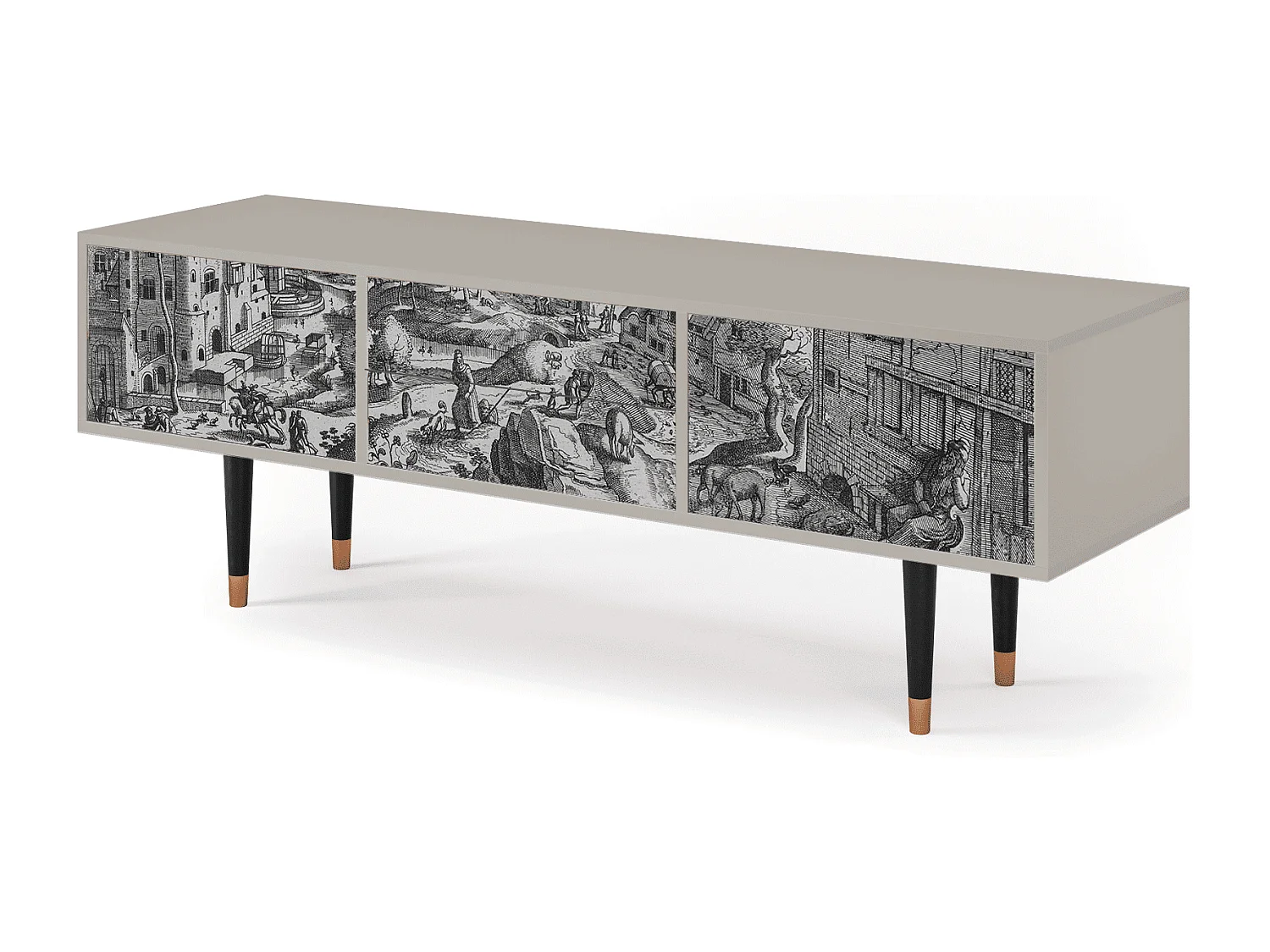 Mueble de TV - 170х59х48 cm - T4 - Bird Dropping, Arena