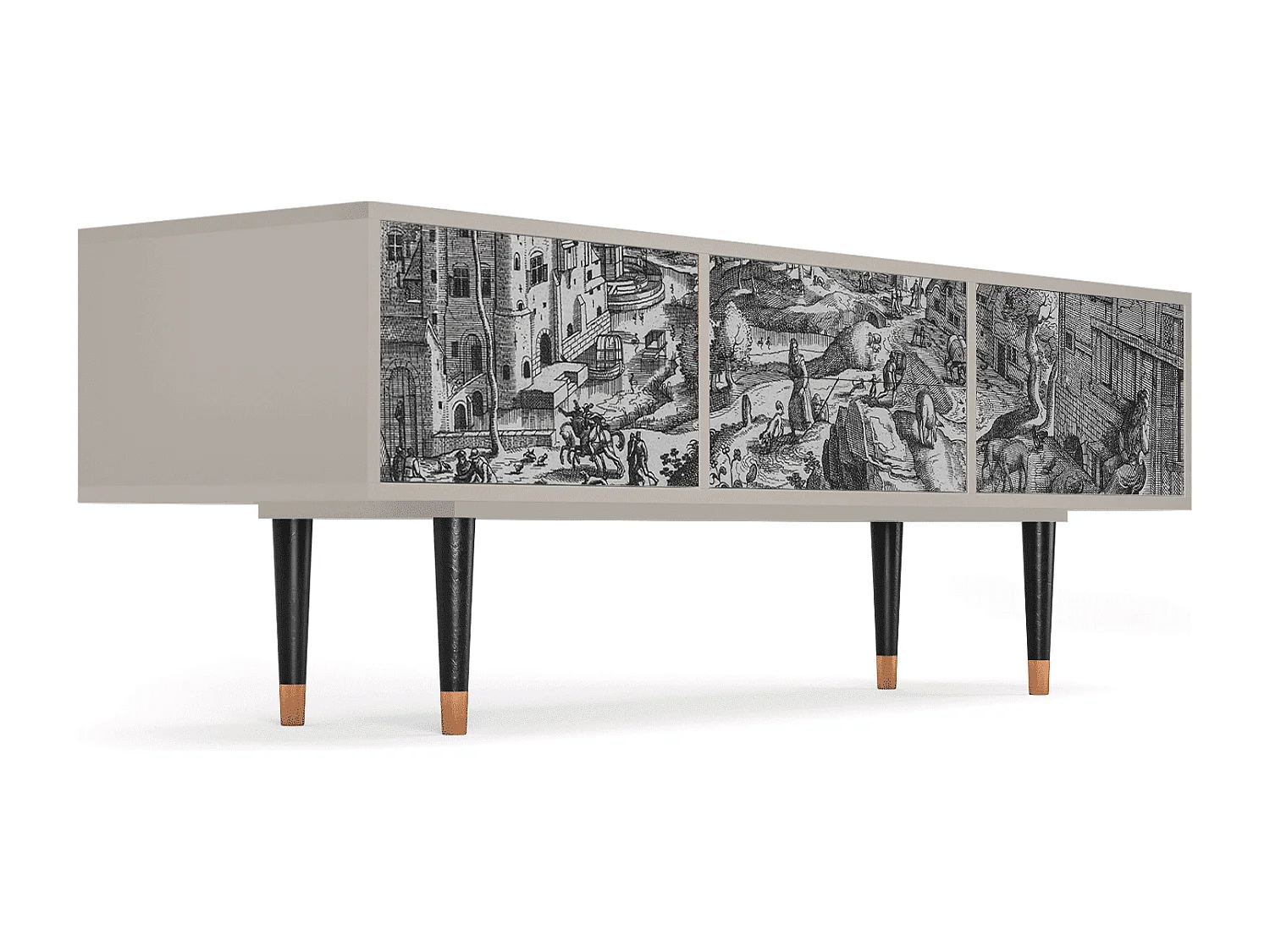 Mueble de TV - 170х59х48 cm - T4 - Bird Dropping, Arena