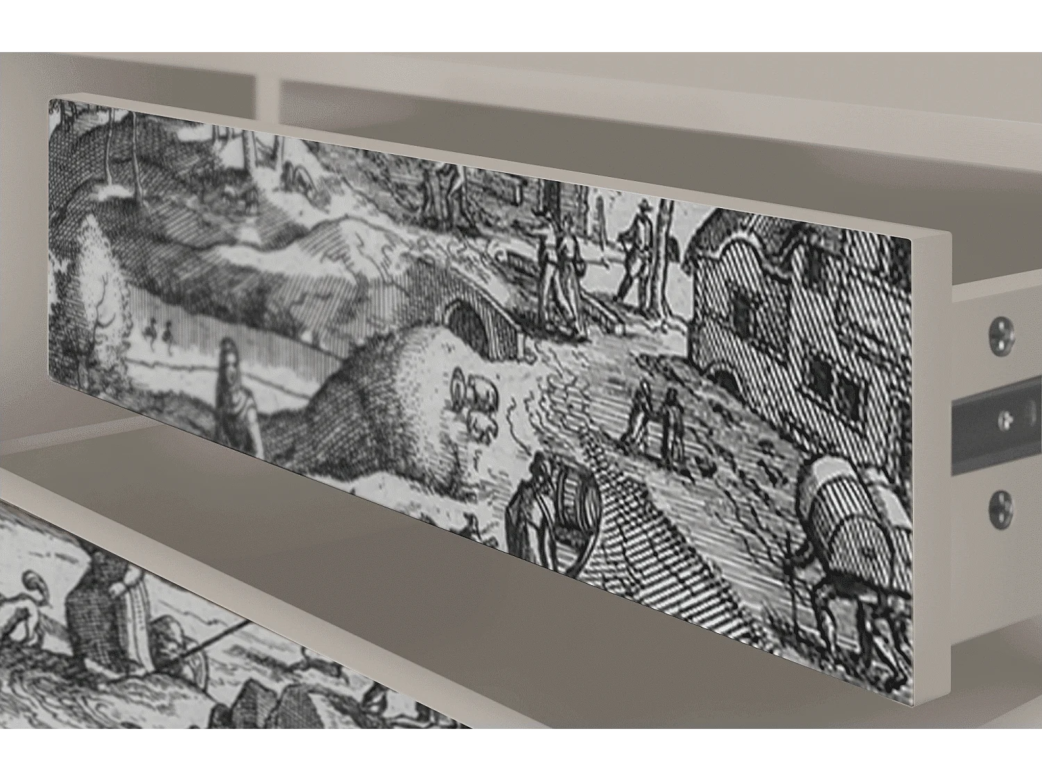 Mueble de TV - 170х59х48 cm - T4 - Bird Dropping, Arena