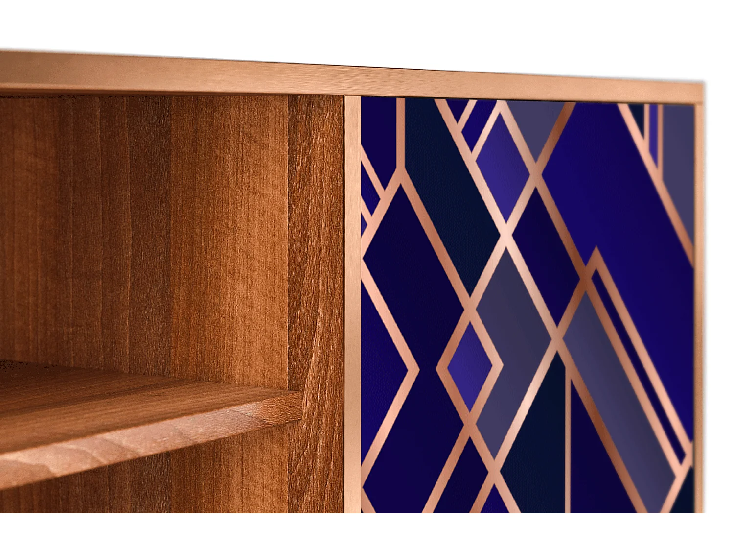 Meuble TV - 170х69х48 cm - T2 - Aquamarine Getsby, Noyer