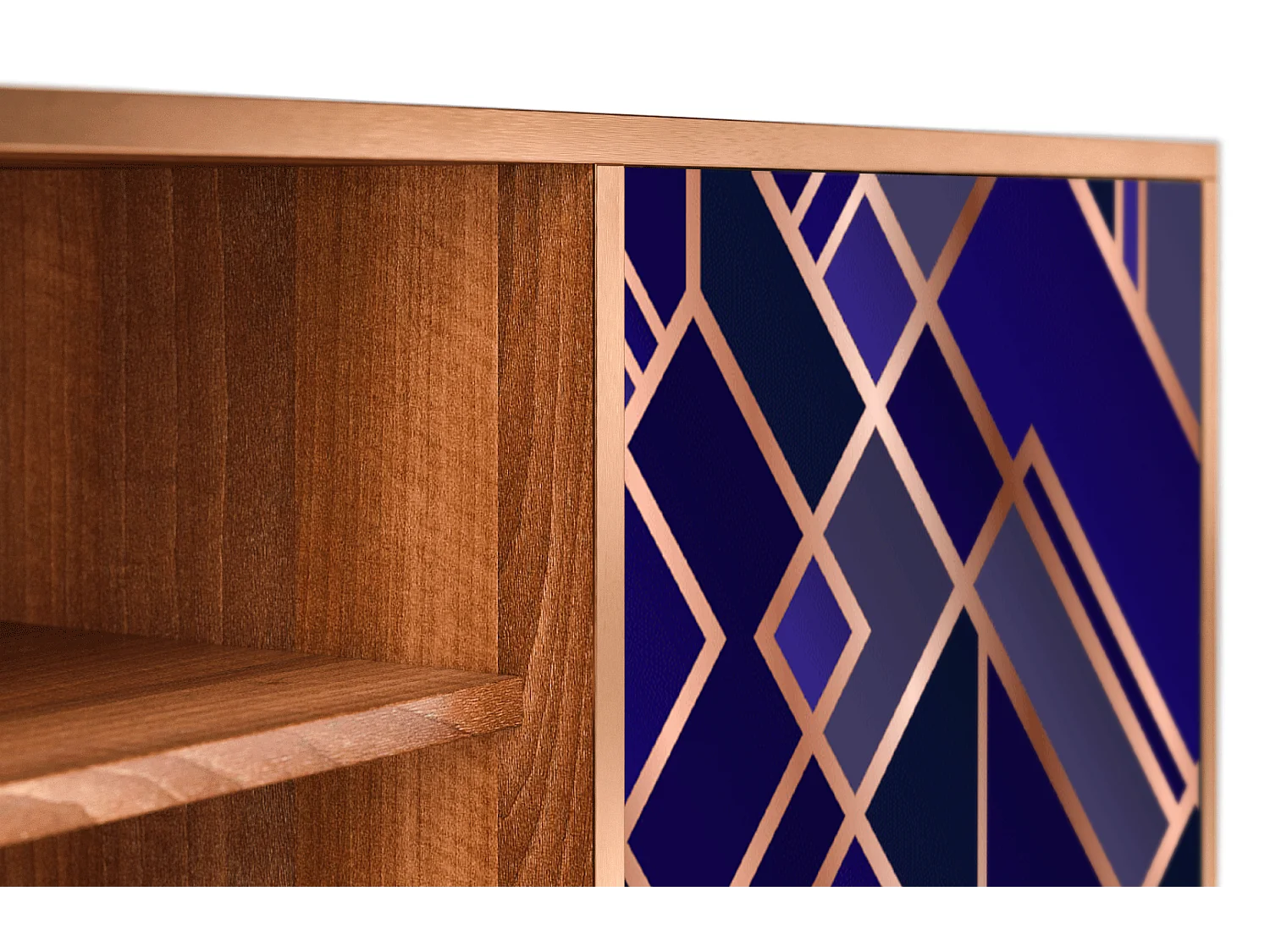 Meuble TV - 170х69х48 cm - T2 - Aquamarine Getsby, Noyer