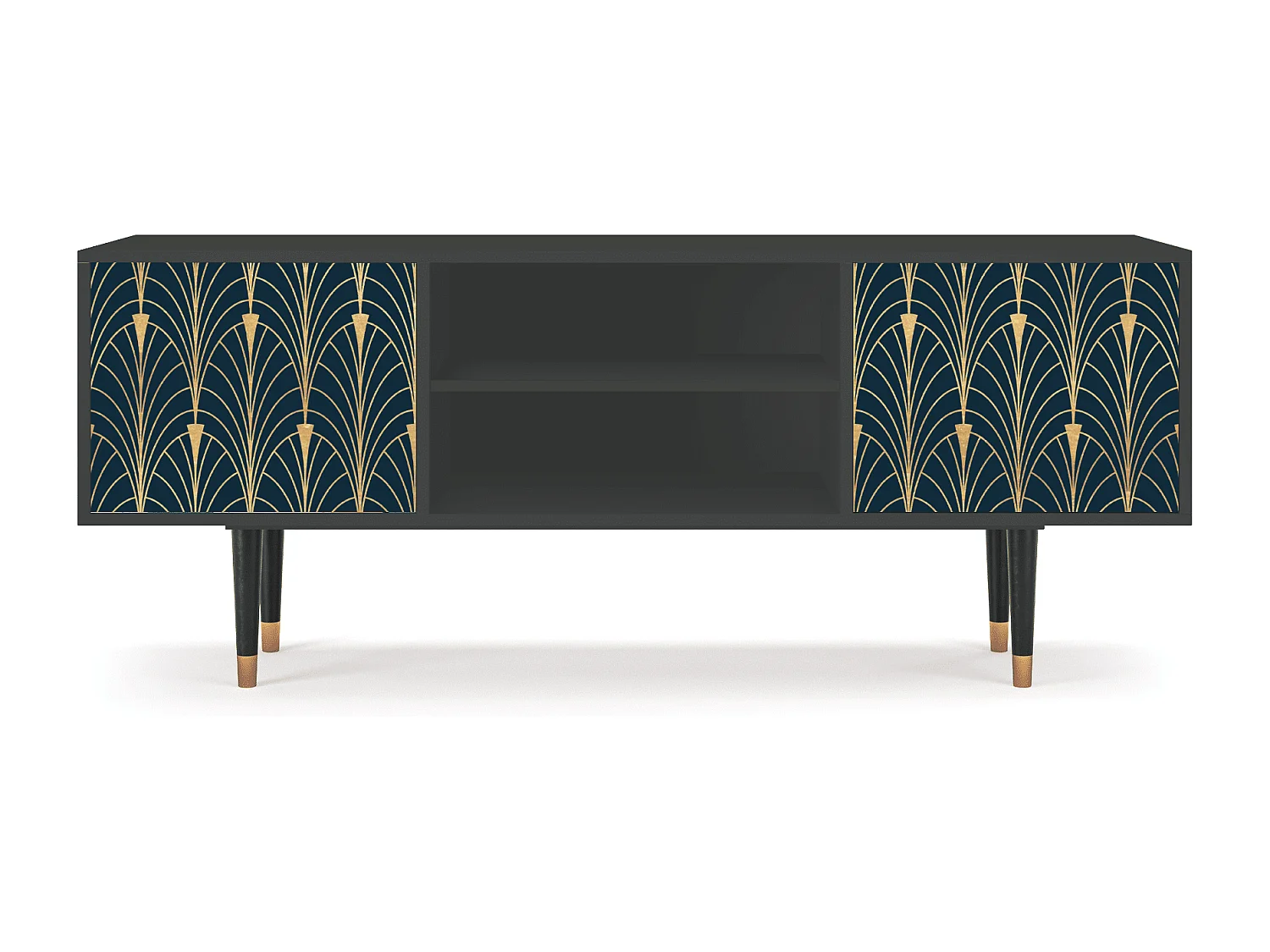 Meuble TV - 170х69х48 cm - T2 - Flower of the Nile, Anthracite