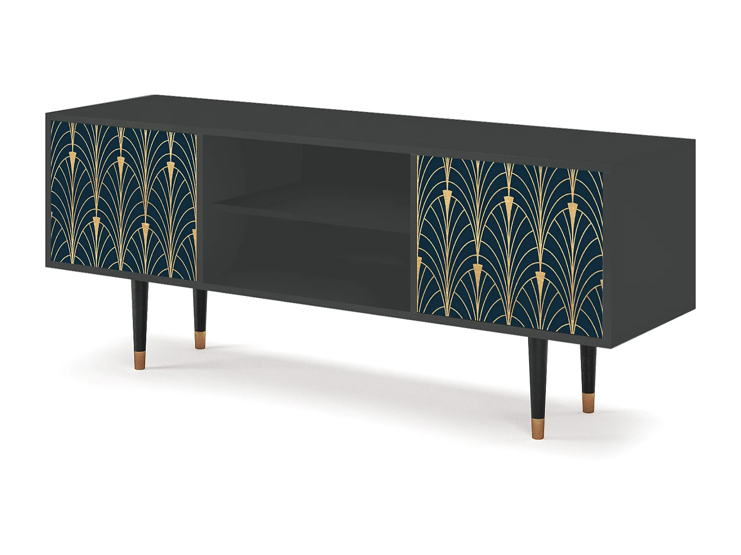 Mueble de TV - 170х69х48 cm - T2 - Flower of the Nile, Antracita