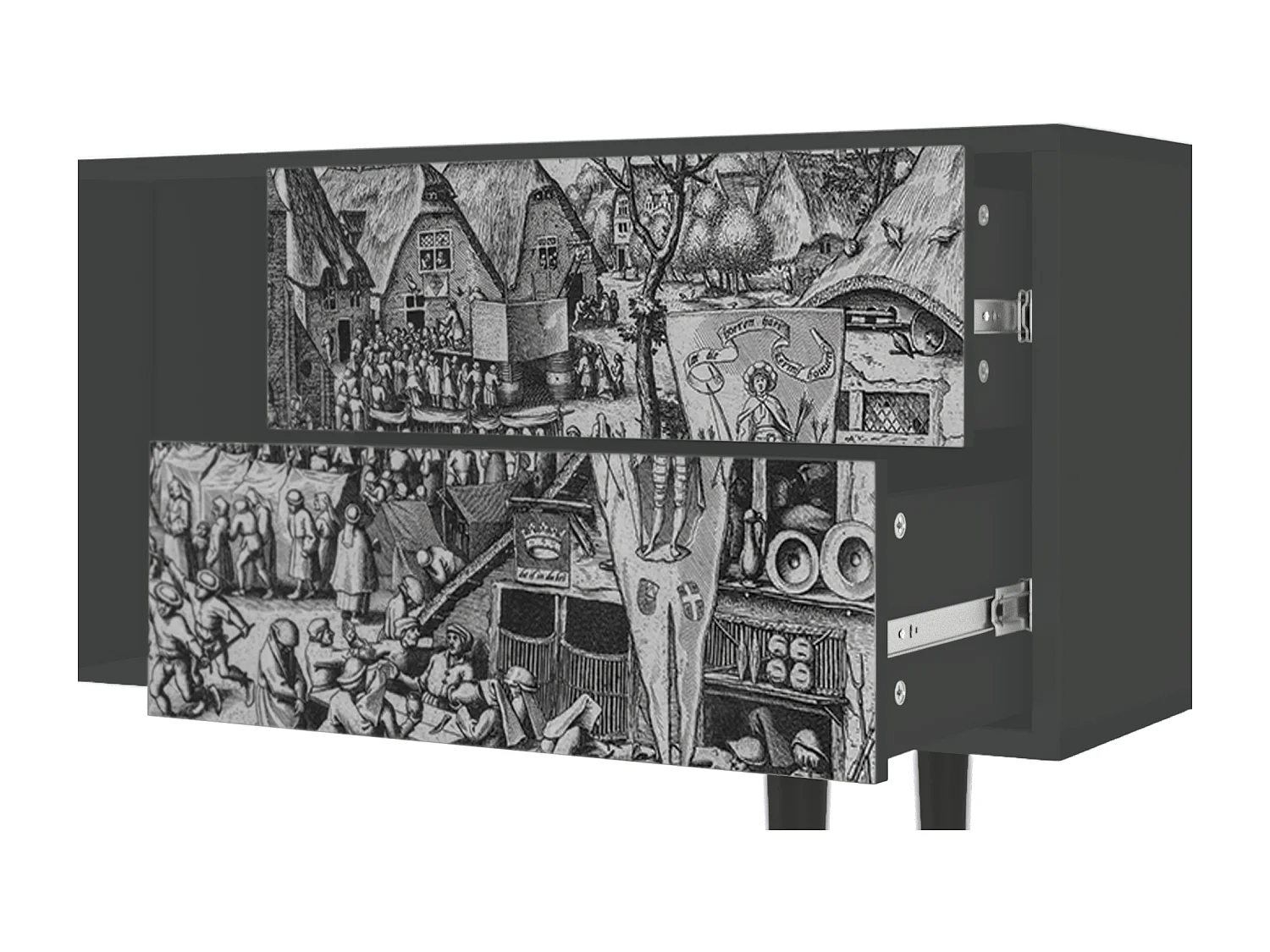 TV-meubel - 170х69х48 cm - T1 - The Festival of Saint, Antraciet