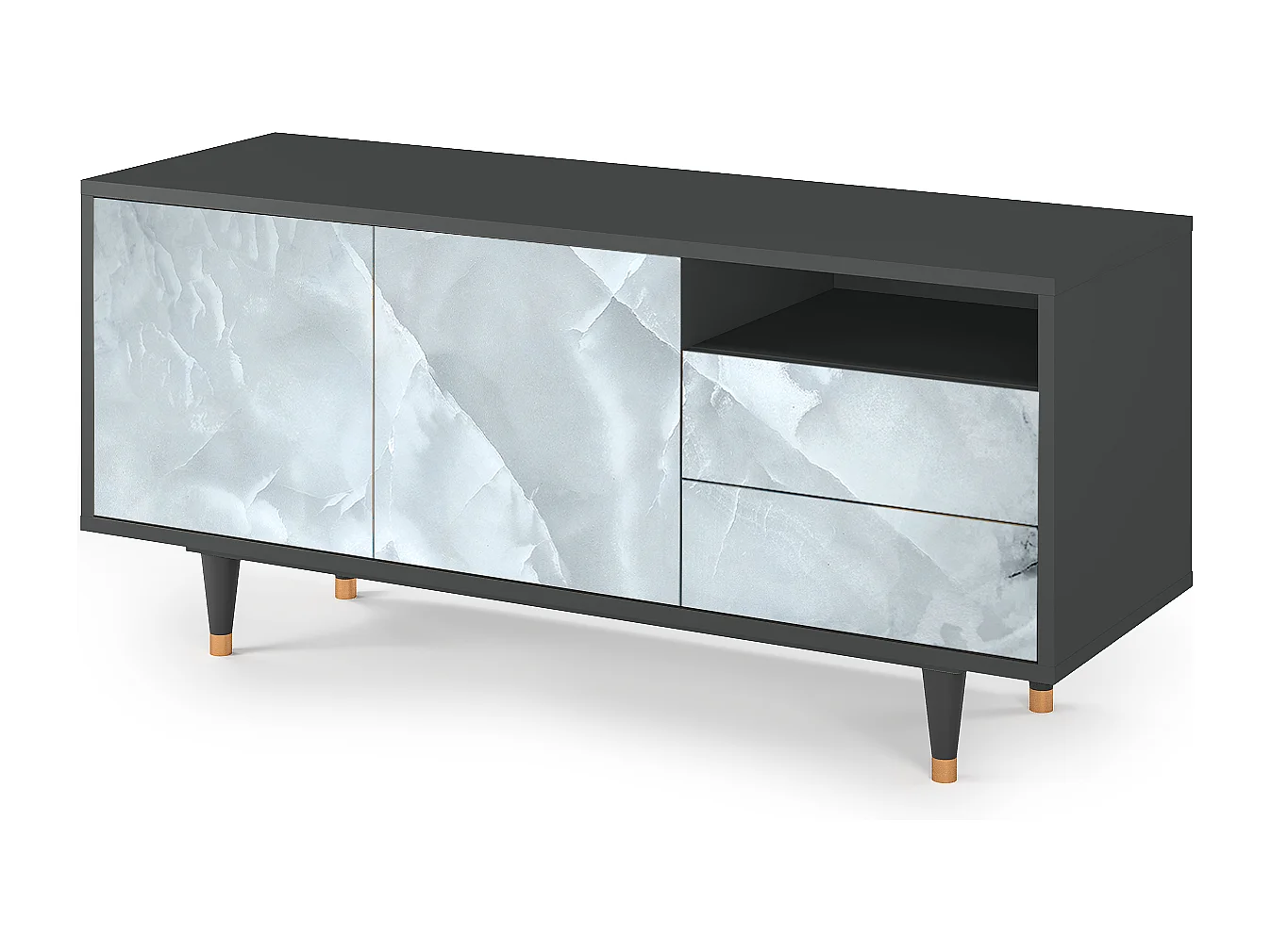 Meuble TV - 125х56х41 cm - T7 - The Onyx, Anthracite