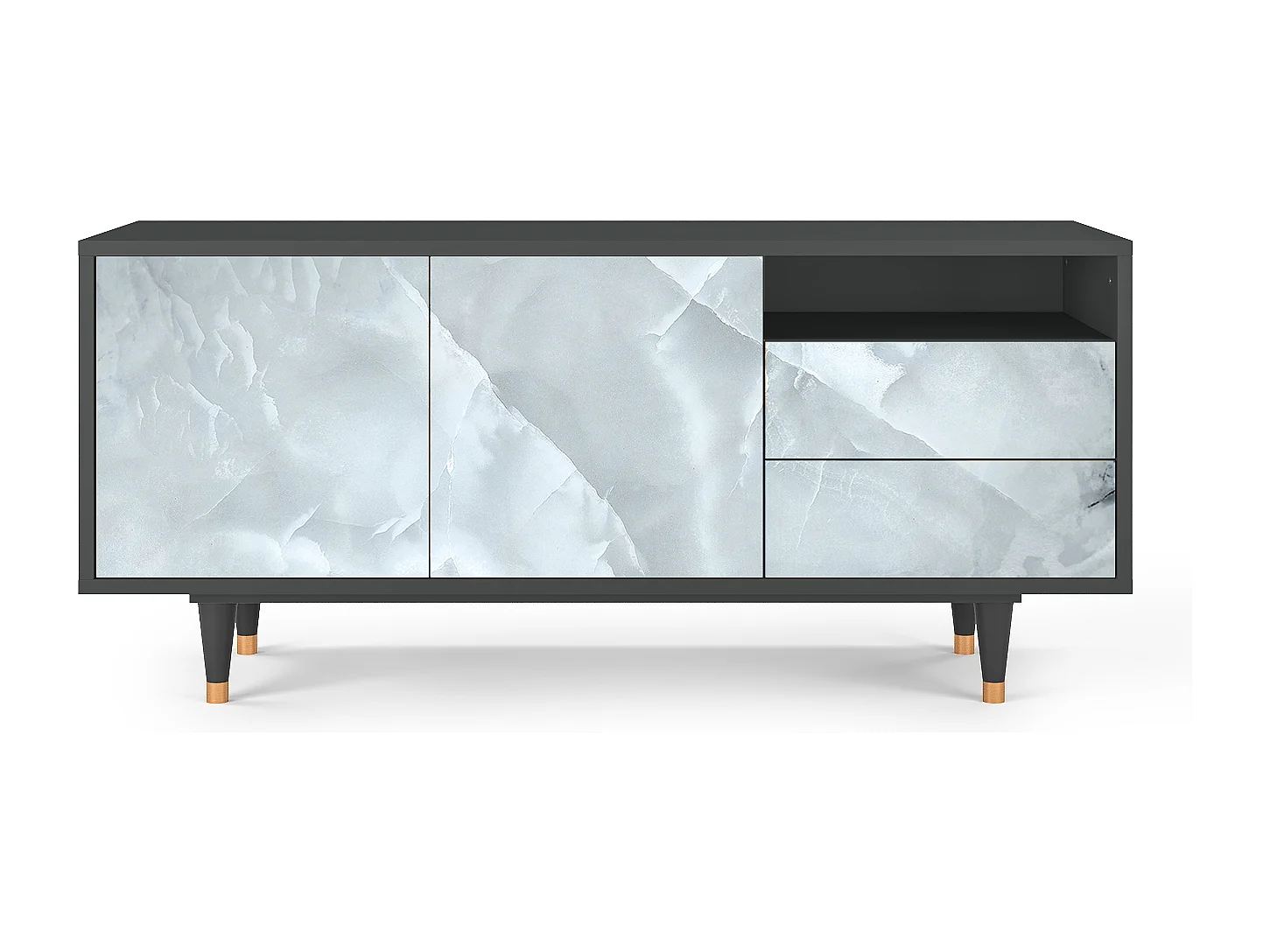 TV-Möbel - 125х56х41 cm - T7 - The Onyx, Anthrazit