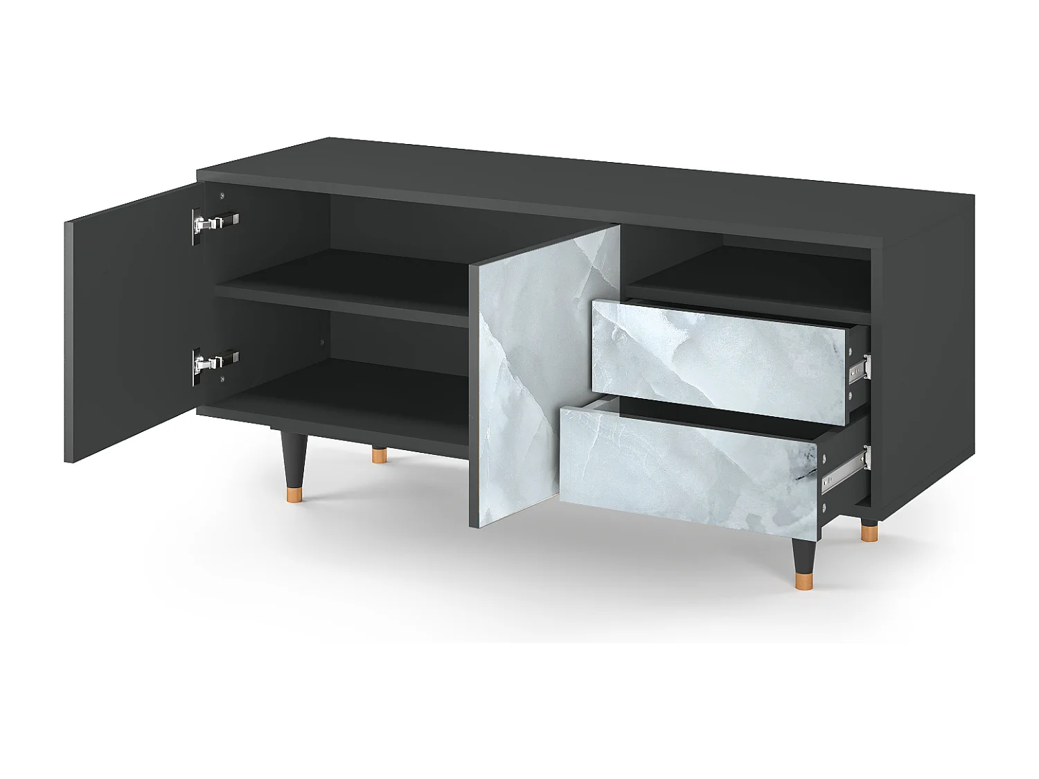 TV-Möbel - 125х56х41 cm - T7 - The Onyx, Anthrazit