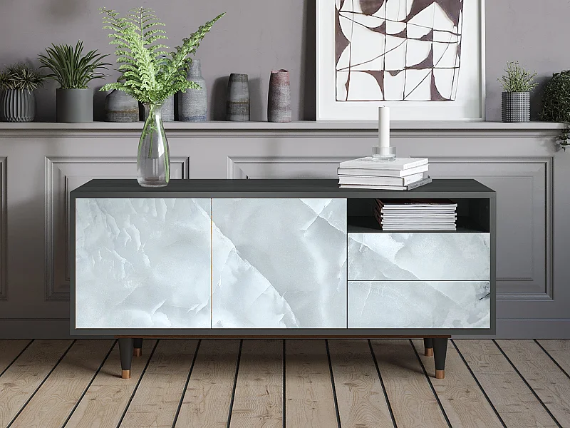 Meuble TV - 125х56х41 cm - T7 - The Onyx, Anthracite