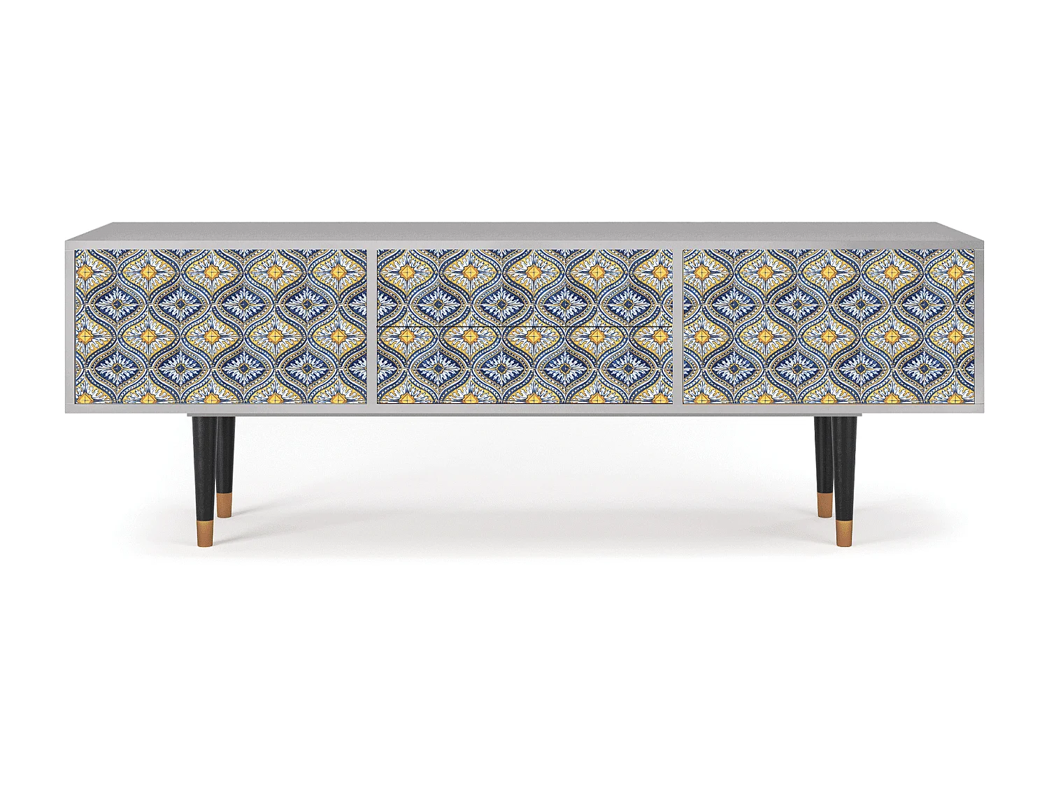 Meuble TV - 170х59х48 cm - T4 - Illusory Pattern, Gris