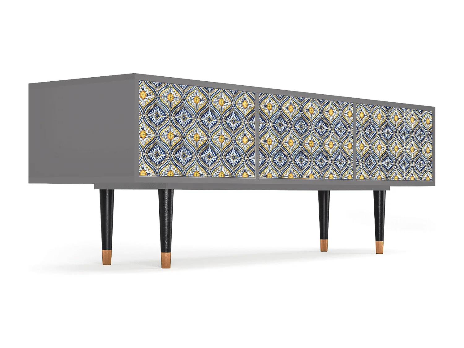 TV-meubel - 170х59х48 cm - T4 - Illusory Pattern, Grijs