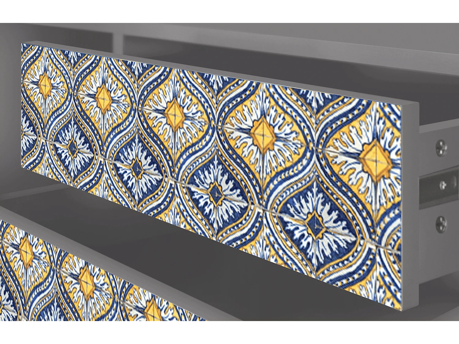 TV-meubel - 170х59х48 cm - T4 - Illusory Pattern, Grijs