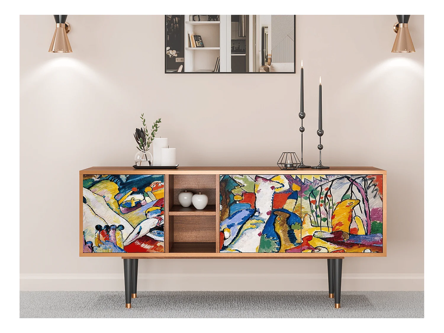 TV-Möbel - 150х69х41 cm - T5 - Improvisation 26  , Walnuss