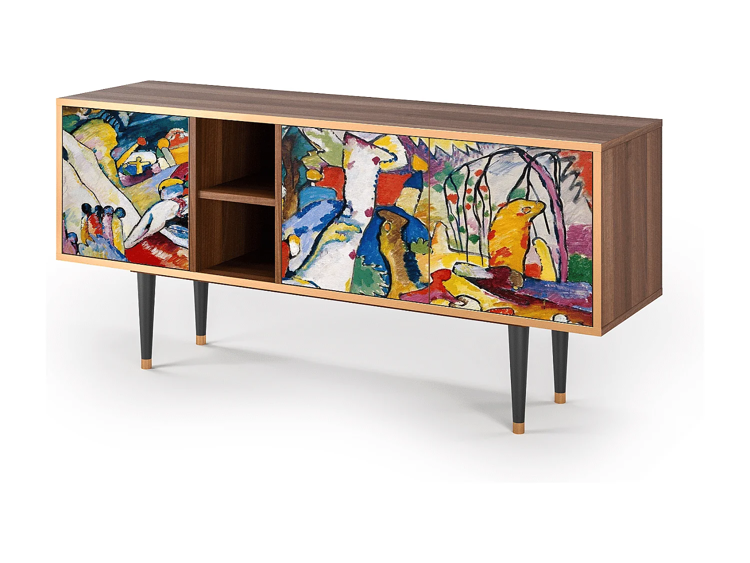 Mueble de TV - 150х69х41 cm - T5 - Improvisation 26  , Nogal