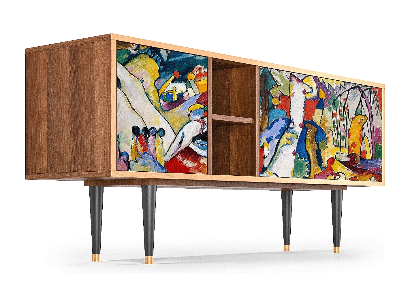 Mueble de TV - 150х69х41 cm - T5 - Improvisation 26  , Nogal