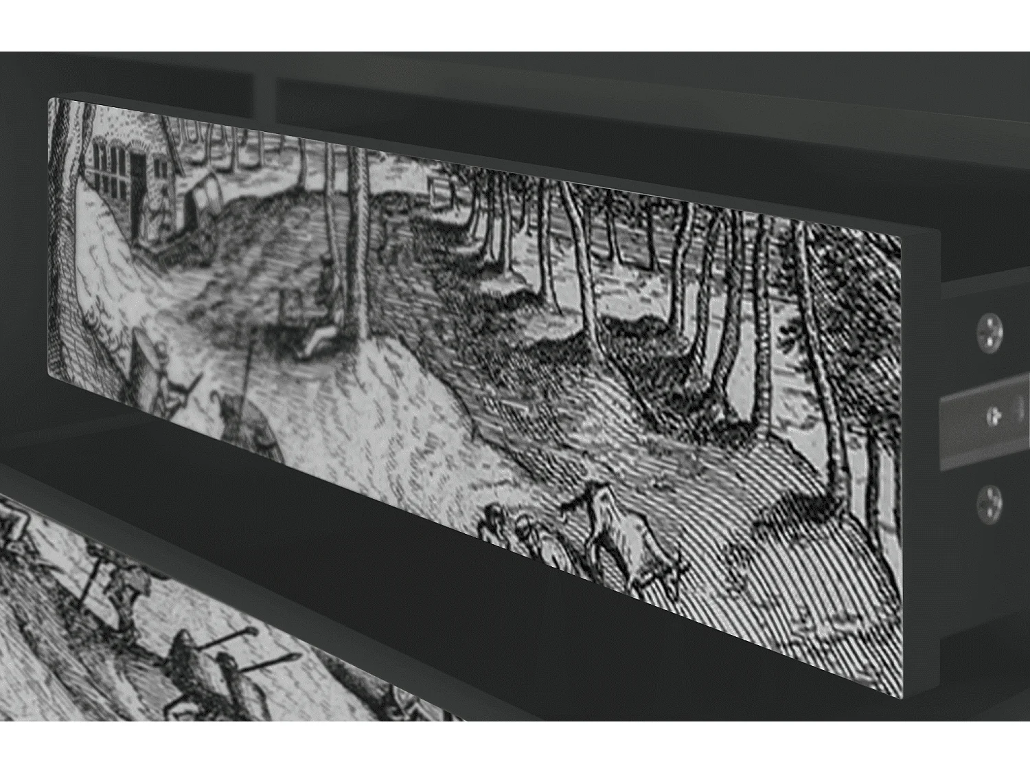 Meuble TV - 170х59х48 cm - T4 - Rusticorum, Anthracite