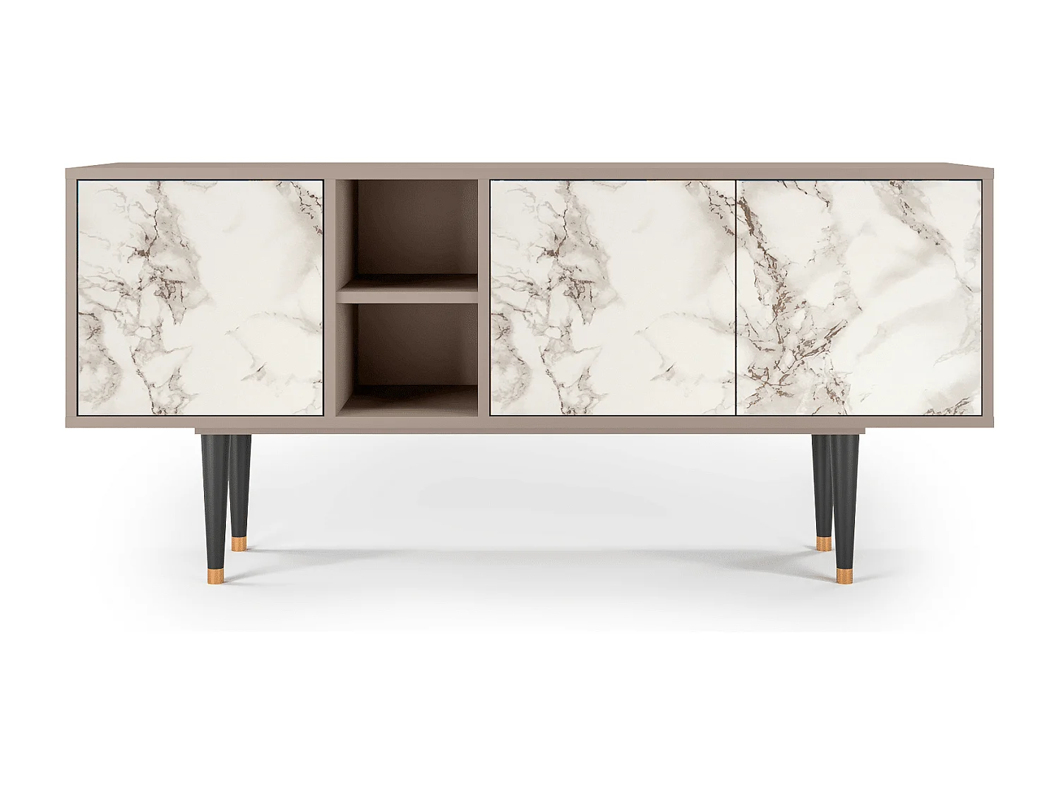 Mobile TV - 150х69х41 cm - T5 - Milk Marble, Latte