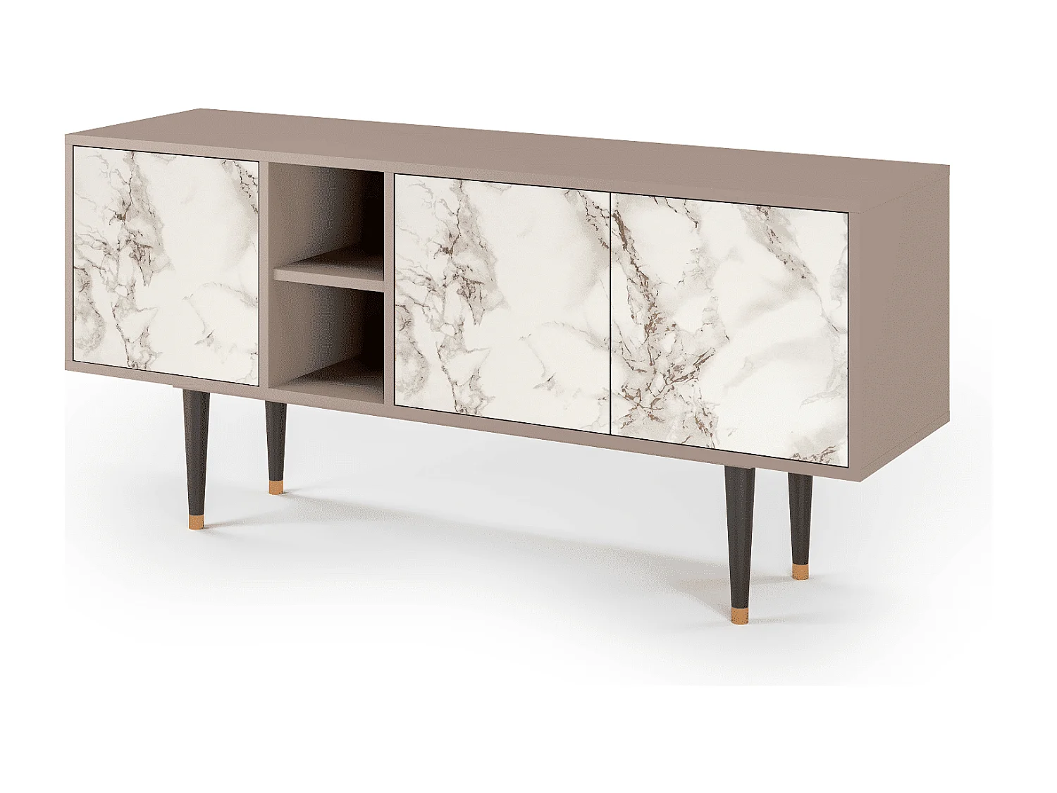 Mobile TV - 150х69х41 cm - T5 - Milk Marble, Latte