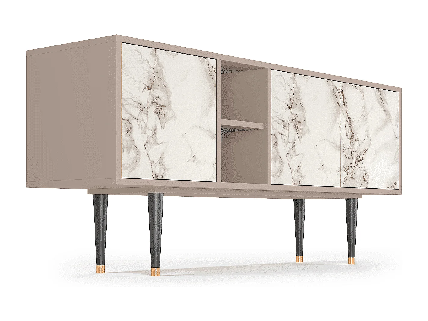 Mobile TV - 150х69х41 cm - T5 - Milk Marble, Latte