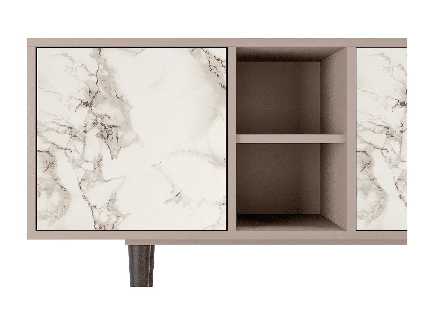 Mobile TV - 150х69х41 cm - T5 - Milk Marble, Latte