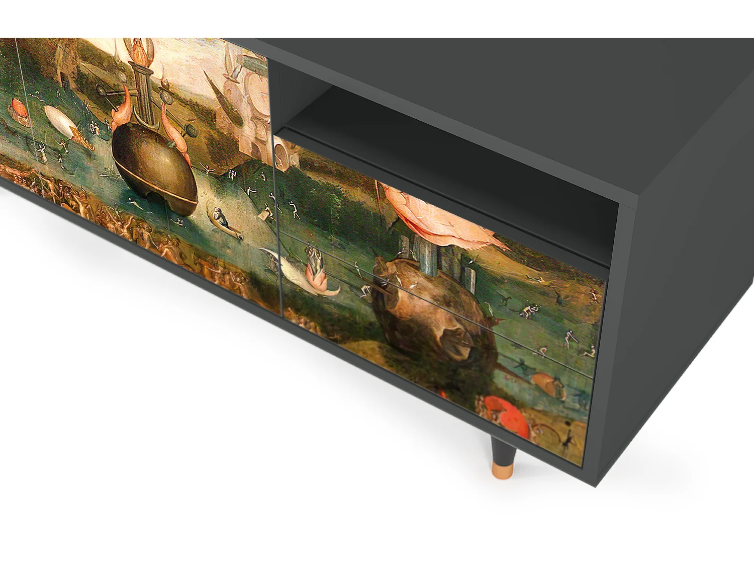 Meuble TV - 125х56х41 cm - T7 - Garden of Delights , Anthracite