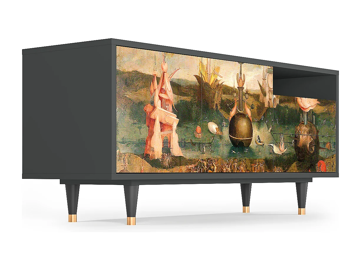 Meuble TV - 125х56х41 cm - T7 - Garden of Delights , Anthracite