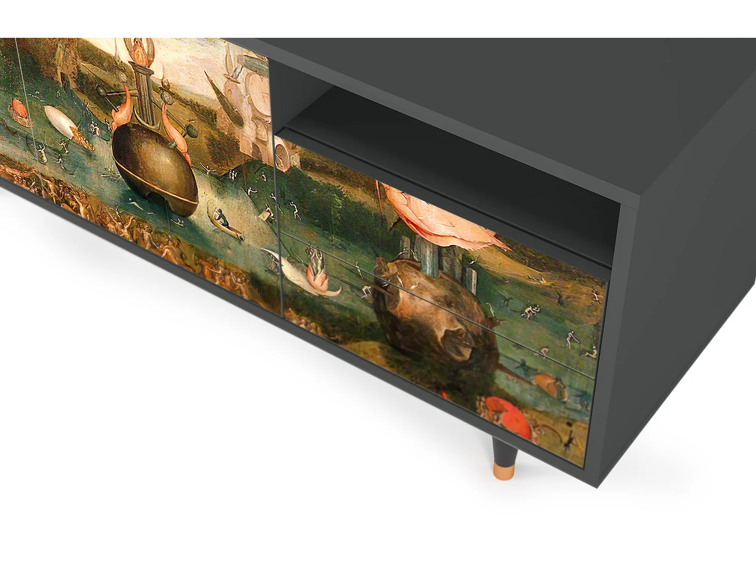 Meuble TV - 125х56х41 cm - T7 - Garden of Delights , Anthracite