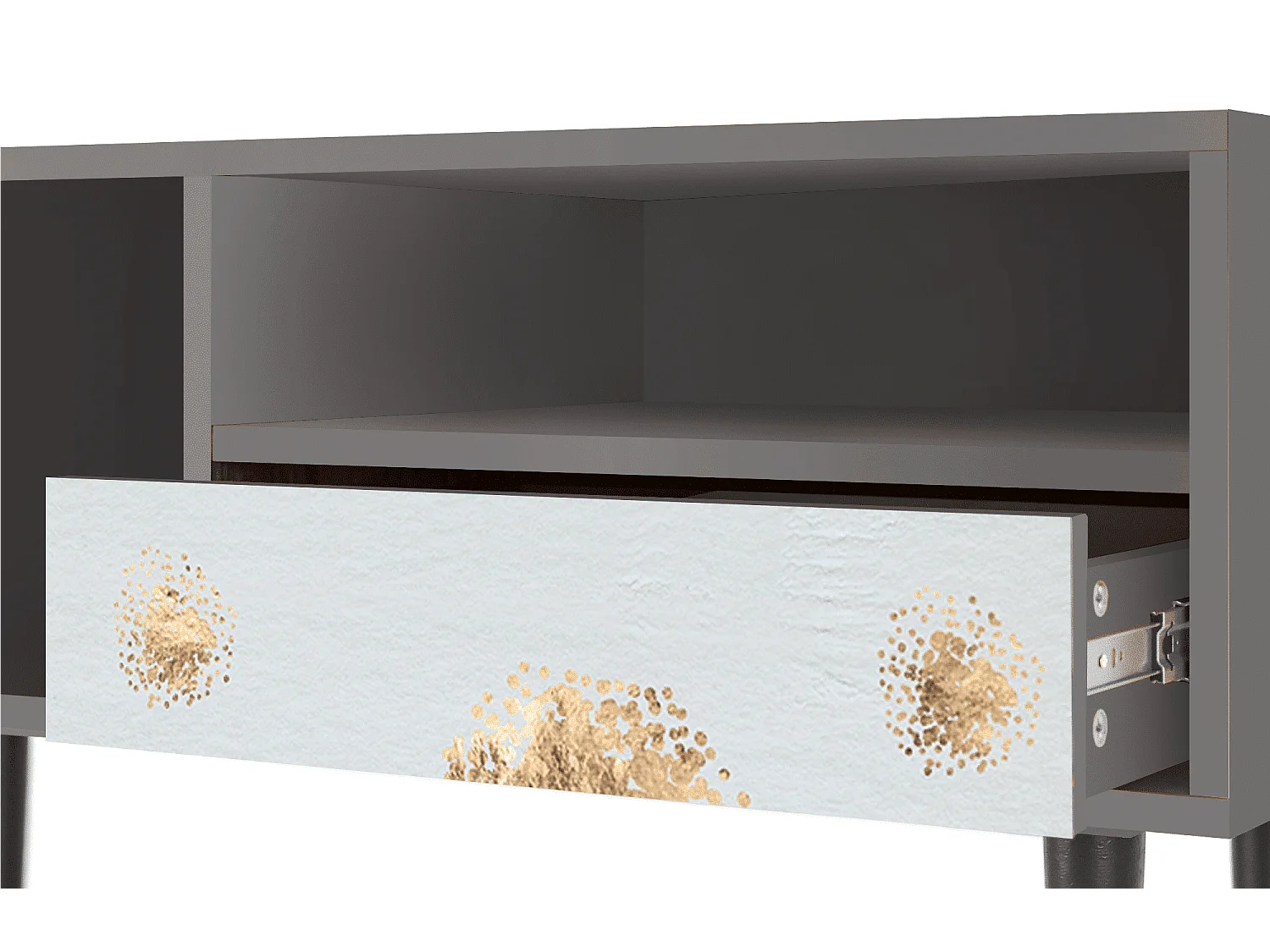 Meuble TV - 115х59х48 cm - T3 - Sky Latte, Gris