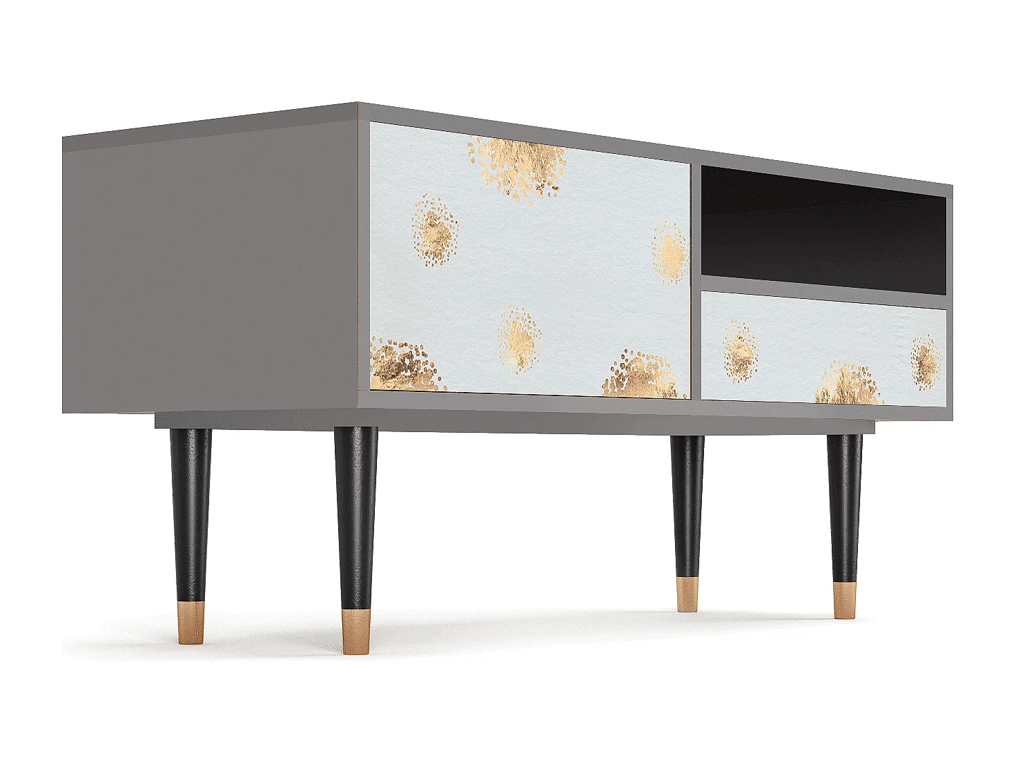 Szafka RTV - 115х59х48 cm - T3 - Sky Latte, Szary