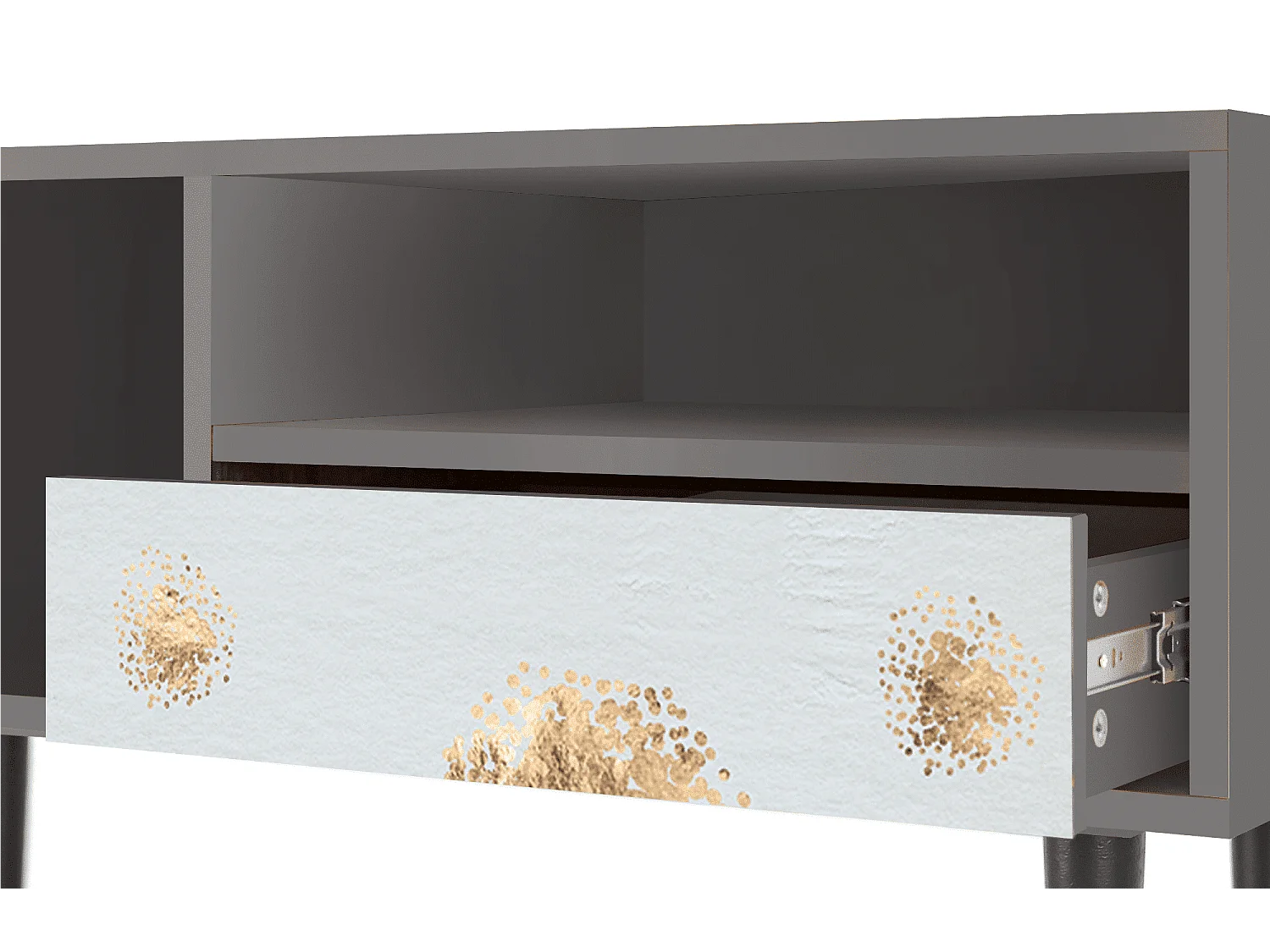 Szafka RTV - 115х59х48 cm - T3 - Sky Latte, Szary