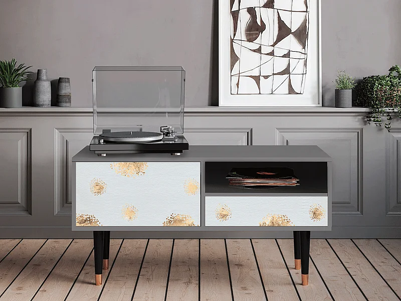 Meuble TV - 115х59х48 cm - T3 - Sky Latte, Gris