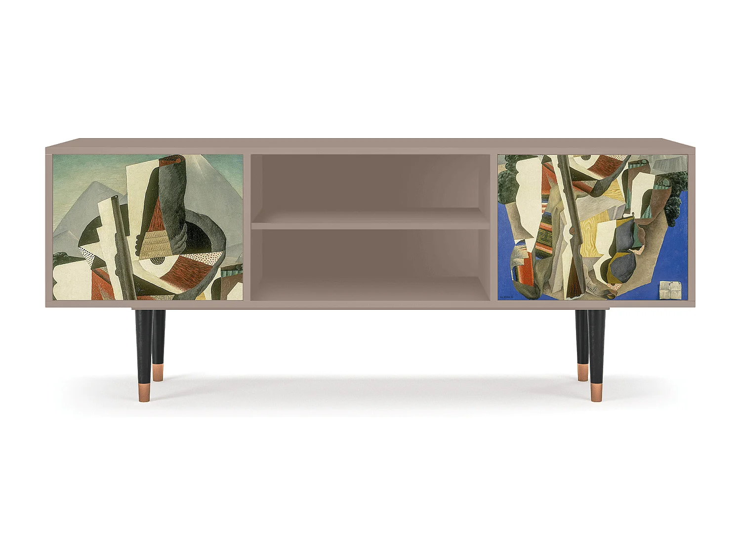 Szafka RTV - 170х69х48 cm - T2 - The Cubist Paintings , Latte