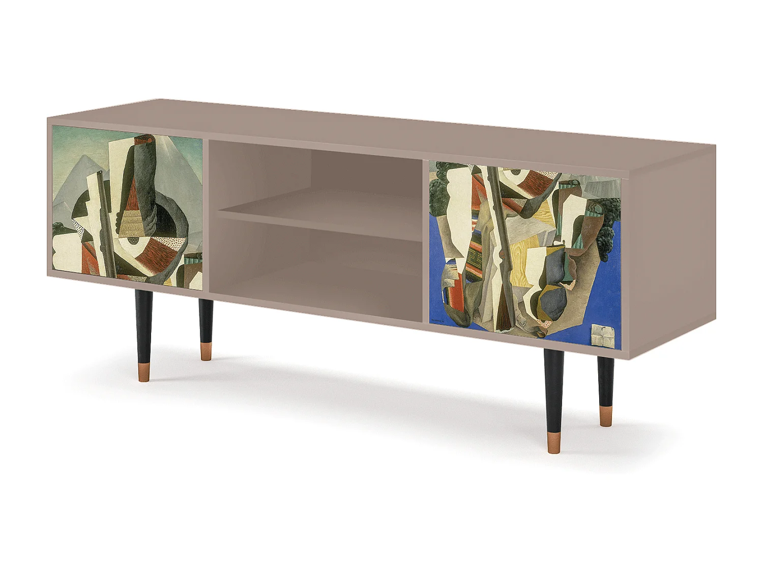 Szafka RTV - 170х69х48 cm - T2 - The Cubist Paintings , Latte