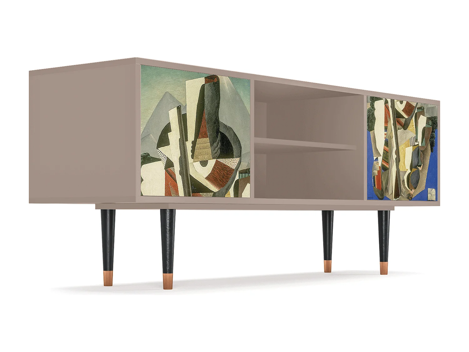 Szafka RTV - 170х69х48 cm - T2 - The Cubist Paintings , Latte