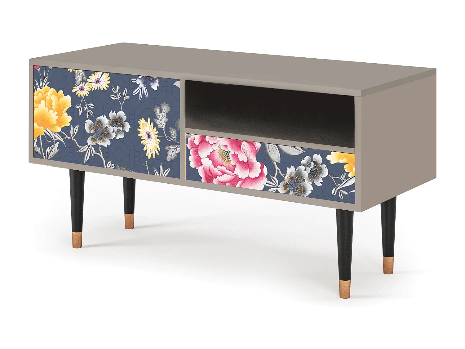 Mobile TV - 115х59х48 cm - T3 - Dark Flower Bed, Sabbia