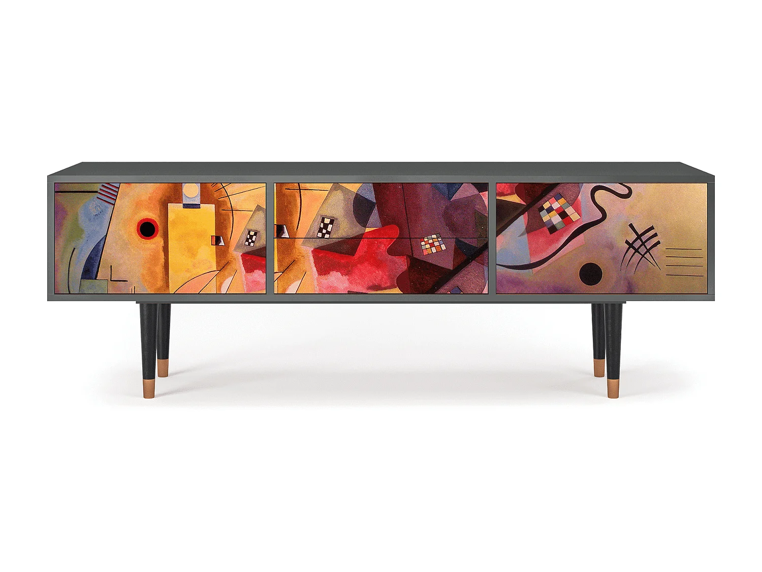 Mueble de TV - 170х59х48 cm - T4 - Modern Art, Antracite