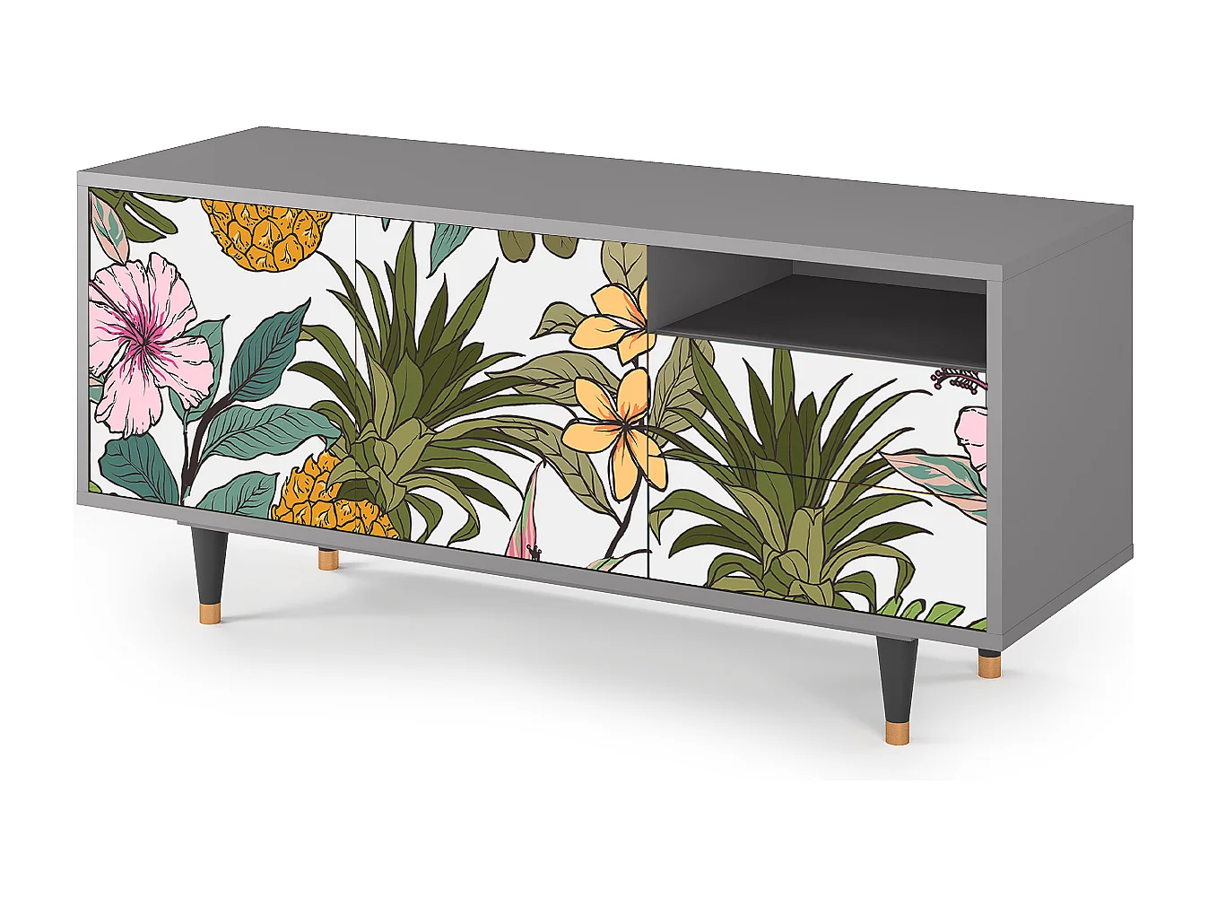 Mobile TV - 125х56х41 cm - T7 - Estival Fruit, Grigio