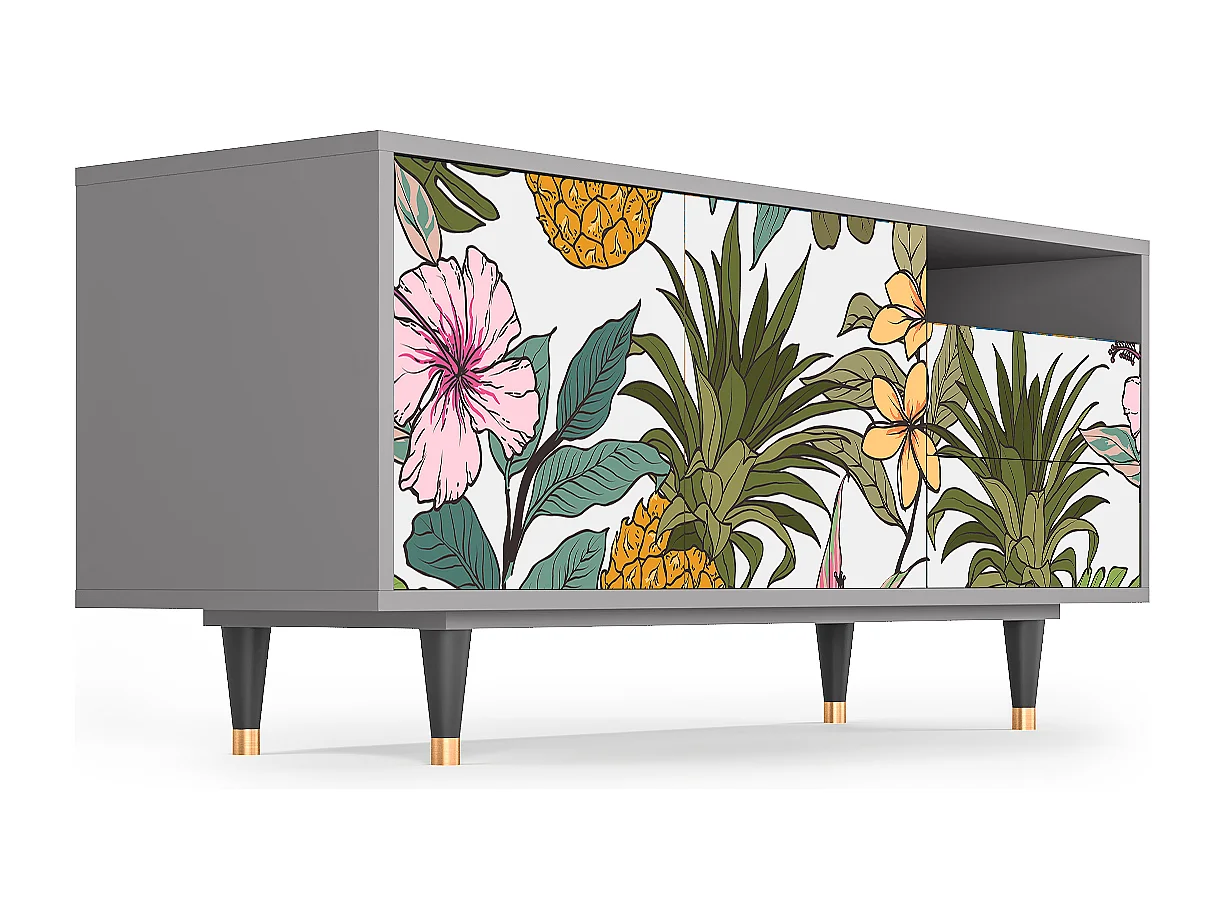 Mobile TV - 125х56х41 cm - T7 - Estival Fruit, Grigio