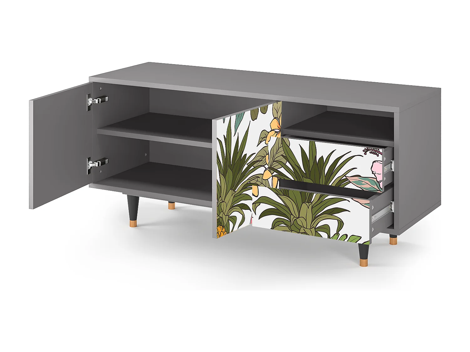 Mobile TV - 125х56х41 cm - T7 - Estival Fruit, Grigio