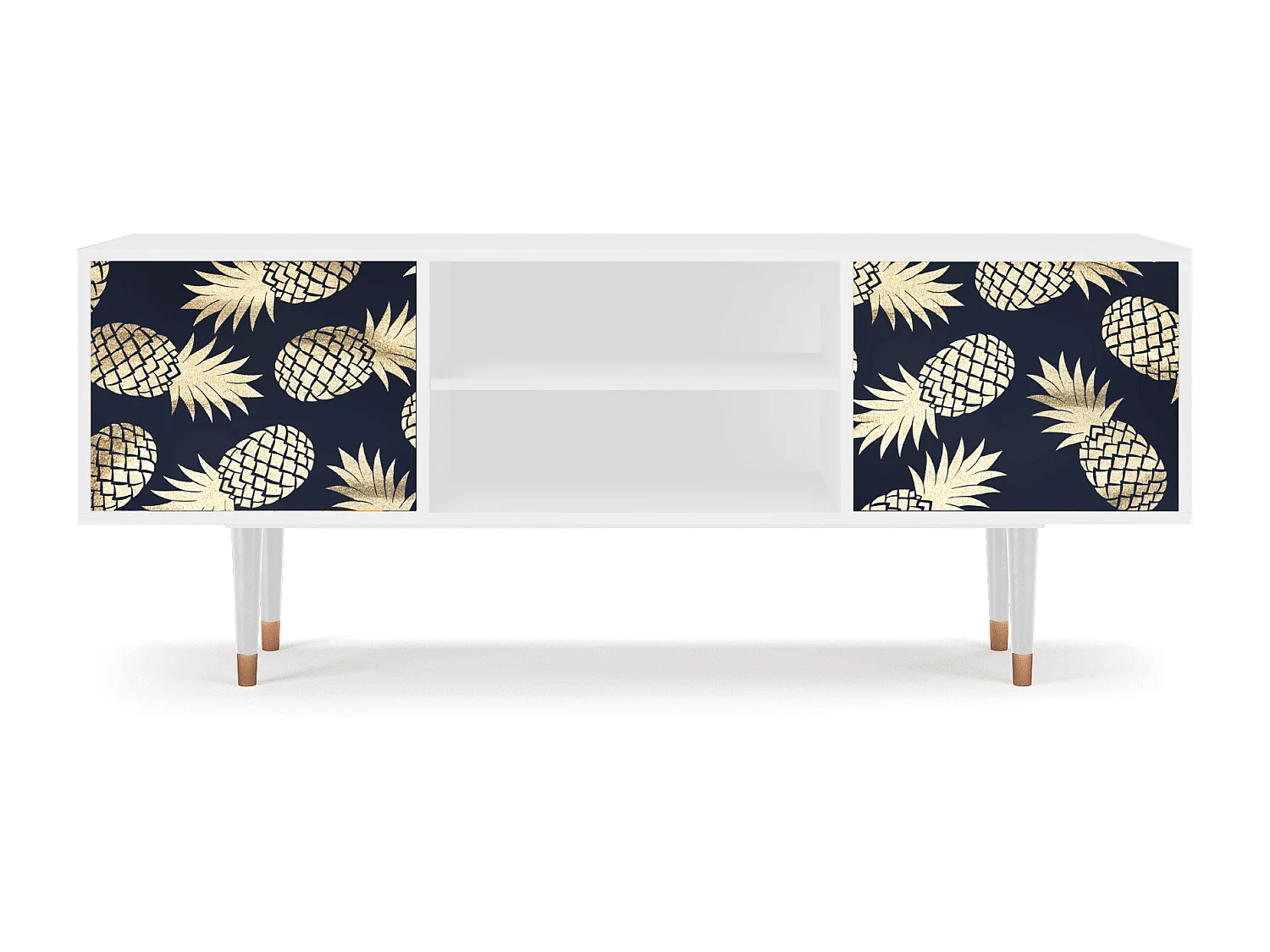 Mobile TV - 170х69х48 cm - T2 - Sunny Pineaple, Bianco