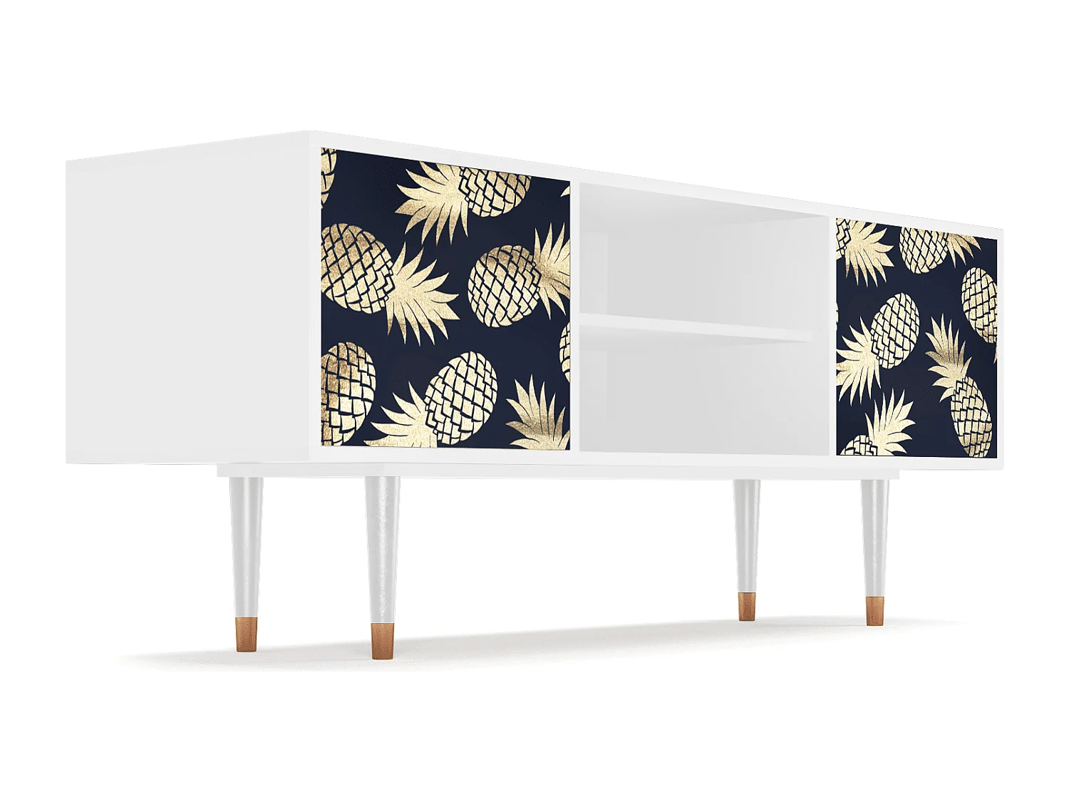 Mobile TV - 170х69х48 cm - T2 - Sunny Pineaple, Bianco