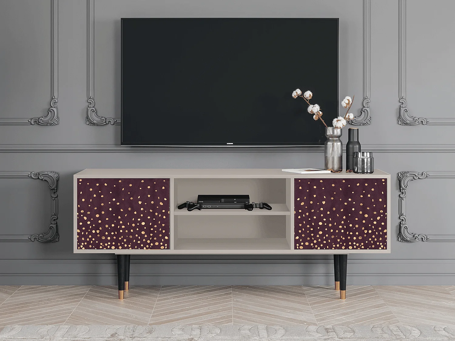 Meuble TV - 170х69х48 cm - T2 - Glowworms, Sable