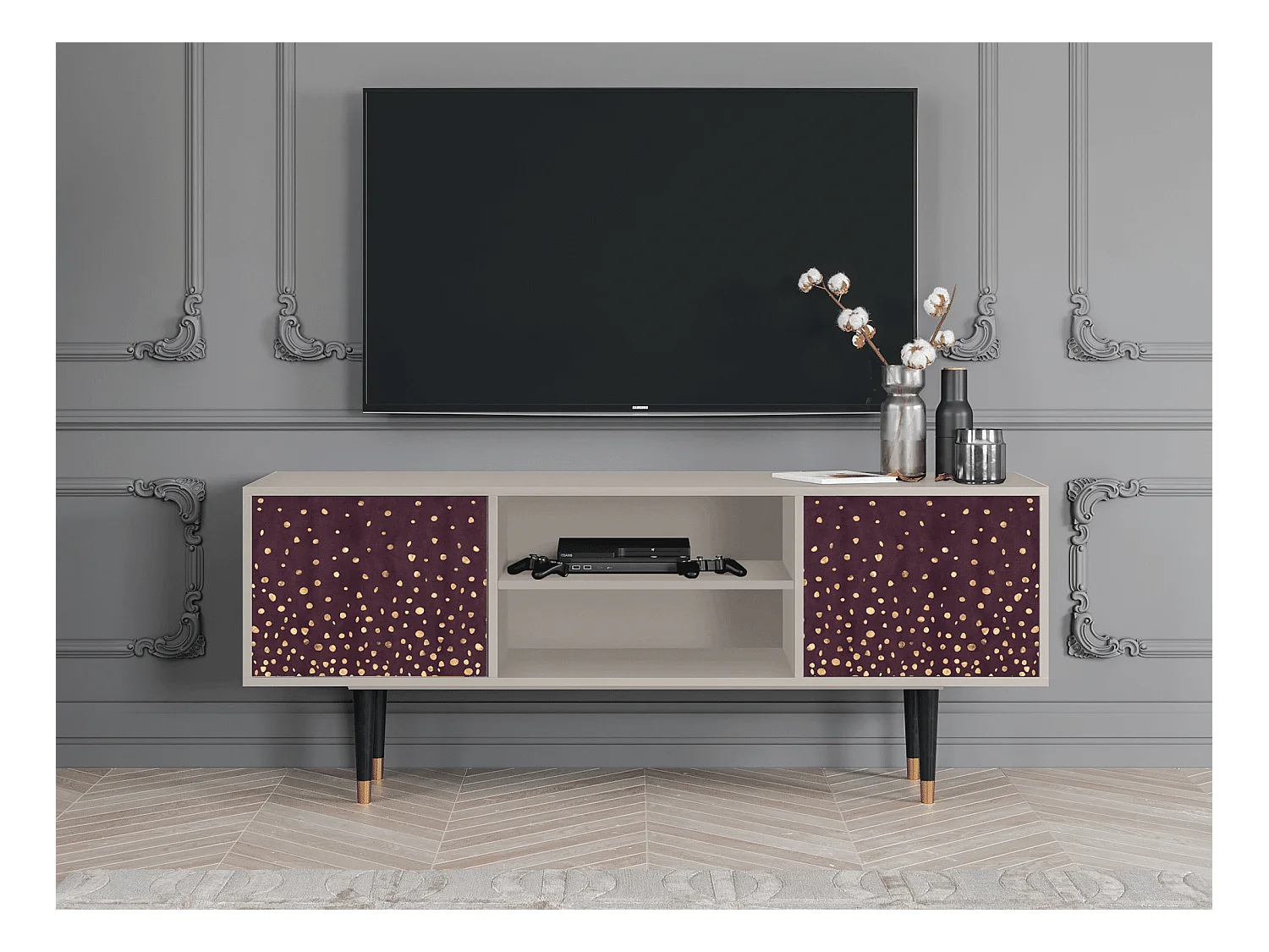 Meuble TV - 170х69х48 cm - T2 - Glowworms, Sable