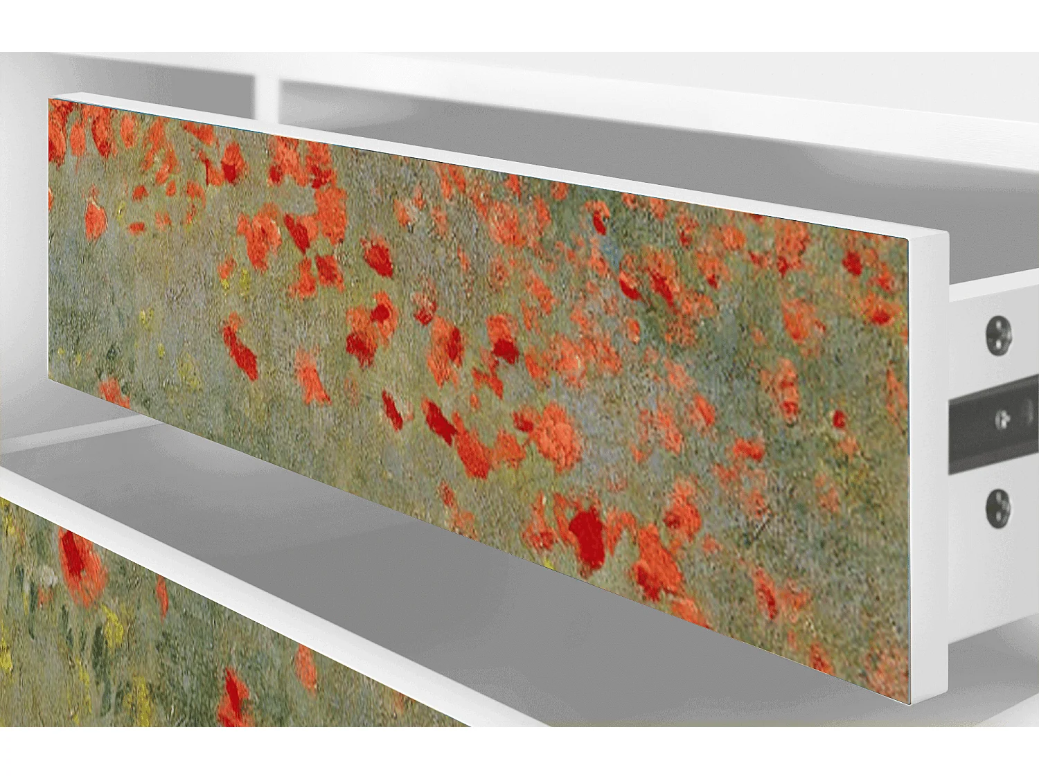 Meuble TV - 170х59х48 cm - T4 - The Poppy Field   , Blanc