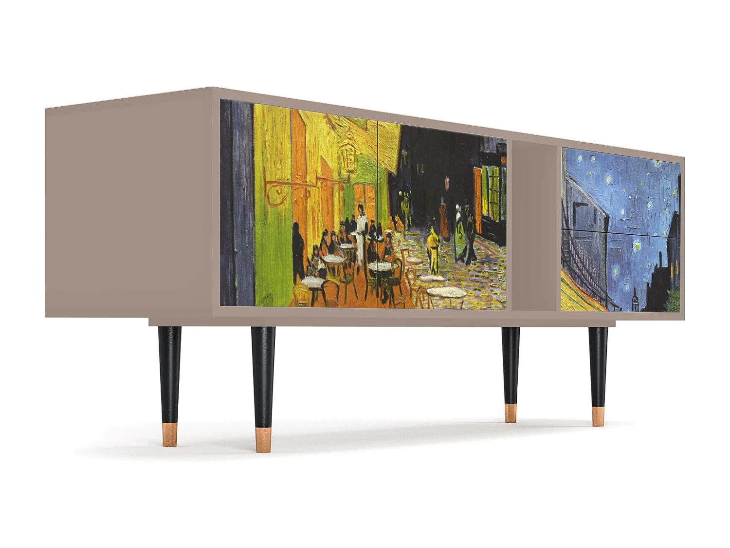 TV-Möbel - 170х69х48 cm - T1 - Café Terrace at Night, Latte