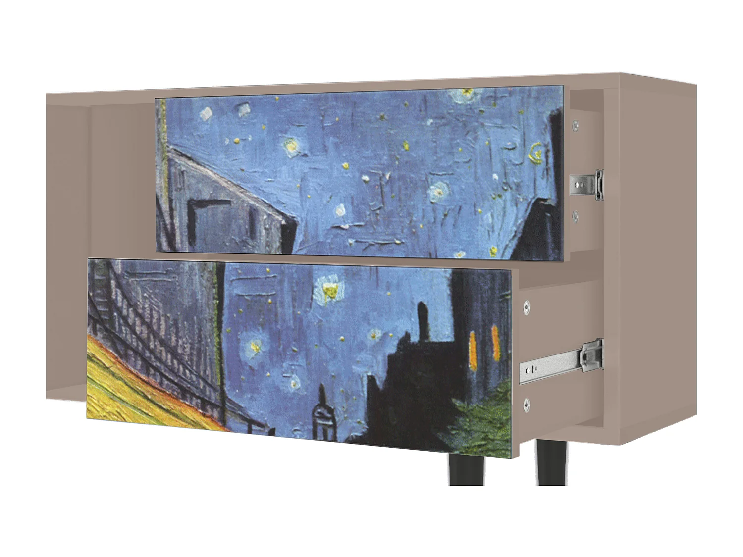 TV-Möbel - 170х69х48 cm - T1 - Café Terrace at Night, Latte