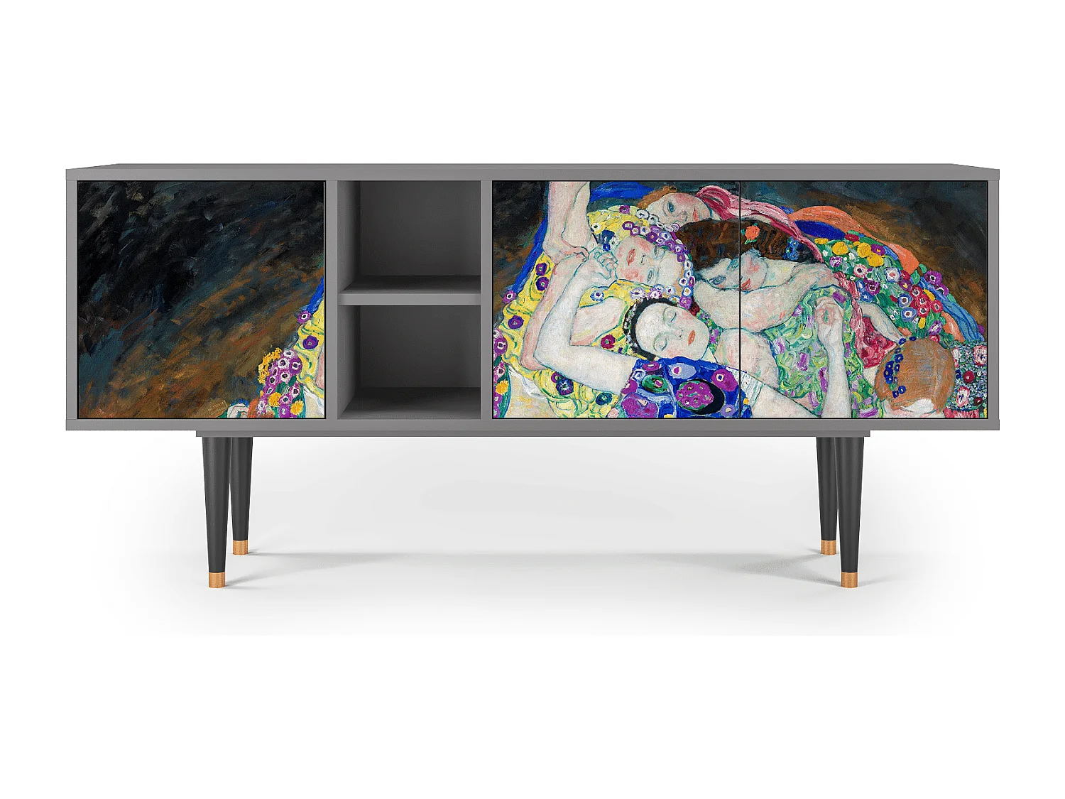 Mobile TV - 150х69х41 cm - T5 - The Maiden by Klimt, Grigio