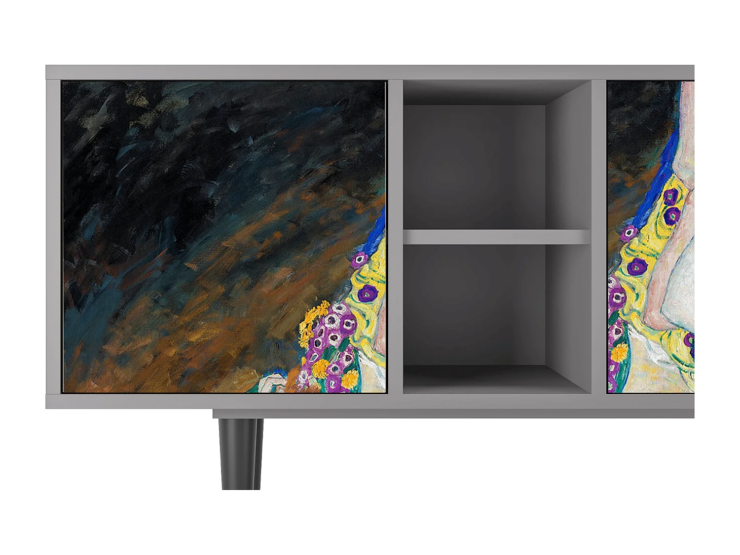 Mobile TV - 150х69х41 cm - T5 - The Maiden by Klimt, Grigio