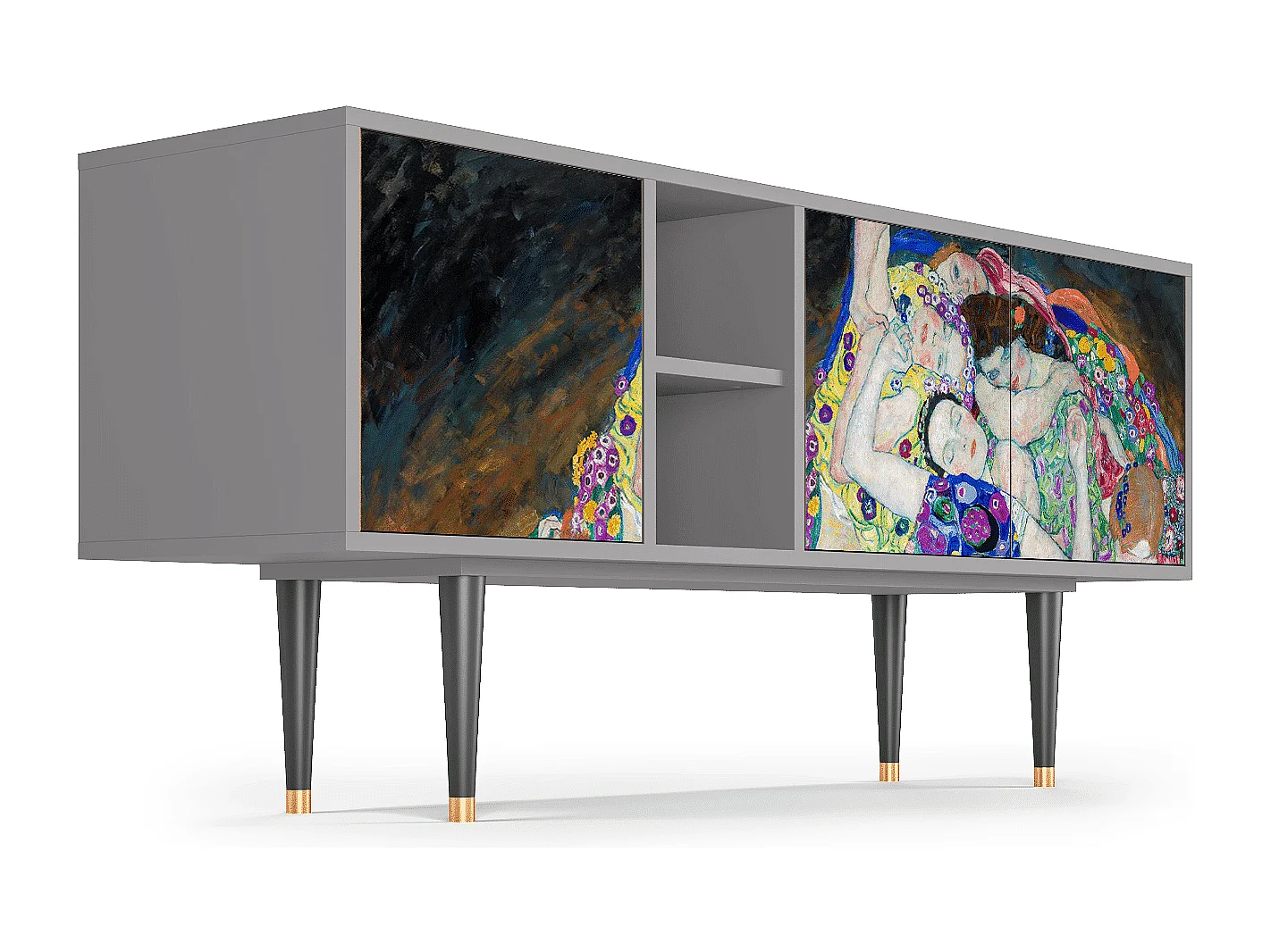 Meuble TV - 150х69х41 cm - T5 - The Maiden by Klimt, Gris