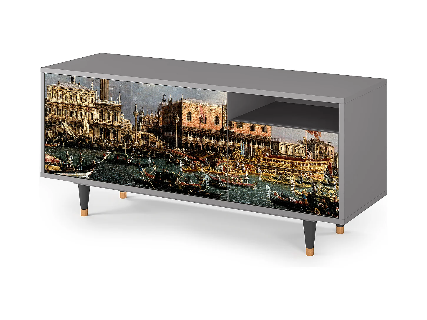 Meuble TV - 125х56х41 cm - T7 - The Bucintoro, Gris